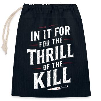 Crime dinner outfit, party, crime scene - Closable cotton gift bag (25x30cm) - navy - Front