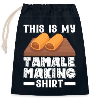 Tamale Mexikanisches Essen Tamale Liebhaber - Verschließbarer Geschenkbeutel aus Baumwolle (25x30cm) - Navy - Vorne