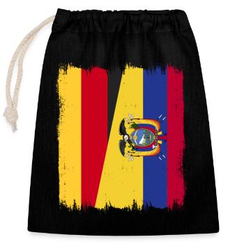 Ecuador Quito Guayaquil Ecuadorianische - Verschließbarer Geschenkbeutel aus Baumwolle (25x30cm) - Schwarz - Vorne
