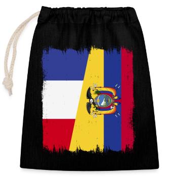 Ecuador Quito Guayaquil Ecuadorianische - Verschließbarer Geschenkbeutel aus Baumwolle (25x30cm) - Schwarz - Vorne
