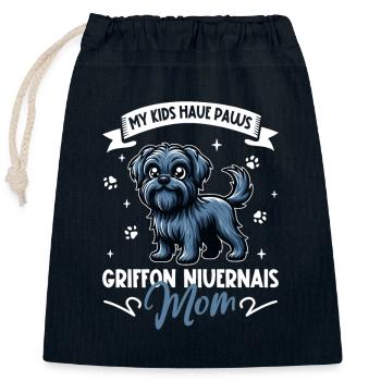 Griffon Nivernais Mama - Verschließbarer Geschenkbeutel aus Baumwolle (25x30cm) - Navy - Vorne
