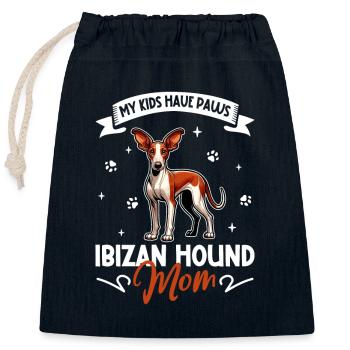 Podenco Ibicenco Mama - Verschließbarer Geschenkbeutel aus Baumwolle (25x30cm) - Navy - Vorne