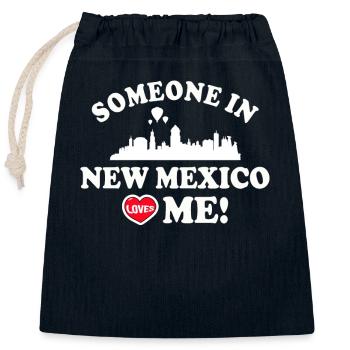 Someone In New Mexico Loves Me - Closable cotton gift bag (25x30cm) - navy - Front