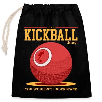 Kickball Kickballer Kickball Player Gift - Closable cotton gift bag (25x30cm) - black - Front