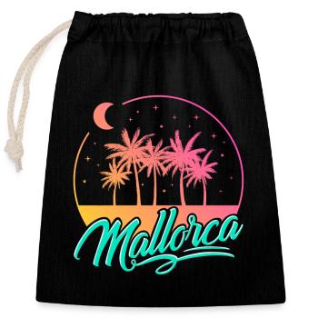 Mallorca - Verschließbarer Geschenkbeutel aus Baumwolle (25x30cm) - Schwarz - Vorne