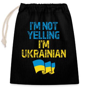 Ukraine - Verschließbarer Geschenkbeutel aus Baumwolle (25x30cm) - Schwarz - Vorne