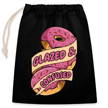 Glasierter und verwirrter Donut-glasierter Maker-Liebhaber - Verschließbarer Geschenkbeutel aus Baumwolle (25x30cm) - Schwarz - Vorne