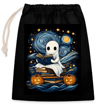 Halloween Geschenk Frauen Geist Männer Kinder Deko - Sac cadeau en coton avec cordon (25 x 30 cm) - noir - Devant
