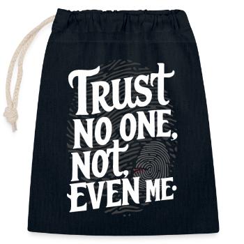 Meurtre Mystère Tenue de dîner, Fête, Scène de crime - Sac cadeau en coton avec cordon (25 x 30 cm) - bleu marine - Devant