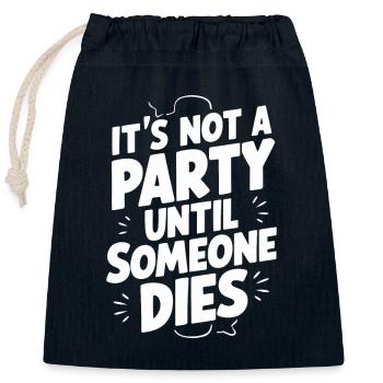 Murder Mystery Dinner Outfit, Party, Crime Scene - Closable cotton gift bag (25x30cm) - navy - Front