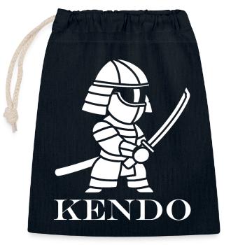 KENDO - Closable cotton gift bag (25x30cm) - navy - Front