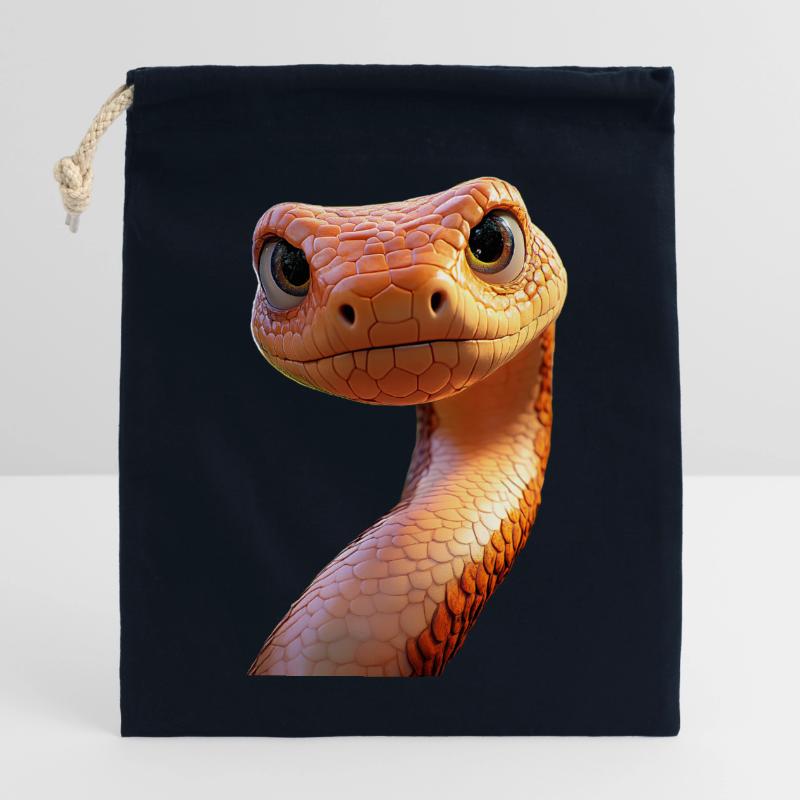 Serpent Python Cobra Mamba Serpent à sonnettes Serpent Sac cadeau en coton avec cordon (25 x 30 cm)