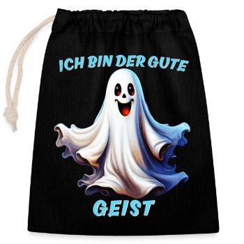 I AM THE GOOD SPIRIT - Closable cotton gift bag (25x30cm) - black - Front
