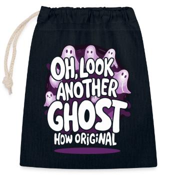 Ghost Bait Halloween Parapsychology Paranormal - Closable cotton gift bag (25x30cm) - navy - Front