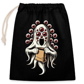 Gespenstische Party Lustiges Halloween Streetwear - Verschließbarer Geschenkbeutel aus Baumwolle (25x30cm) - Schwarz - Vorne