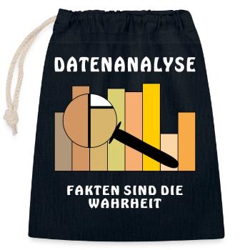 DATENANALYSE FAKTEN SIND DIE WAHRHEIT - Verschließbarer Geschenkbeutel aus Baumwolle (25x30cm) - Navy - Vorne