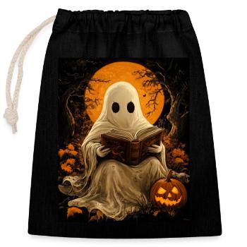 Halloween Geschenk Frauen Geist Männer Kinder Deko - Sac cadeau en coton avec cordon (25 x 30 cm) - noir - Devant