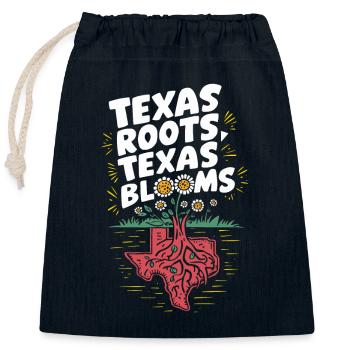 Texas Wildflowers Season Fields Flowers Texas - Closable cotton gift bag (25x30cm) - navy - Front