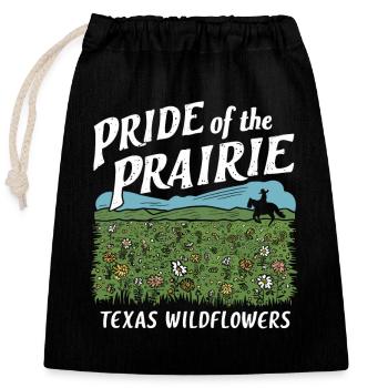 Texas Wildflowers Season Fields Flowers Texas - Closable cotton gift bag (25x30cm) - black - Front