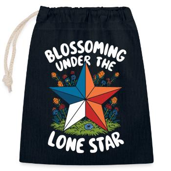 Texas Wildflowers Season Fields Flowers Texas - Closable cotton gift bag (25x30cm) - navy - Front