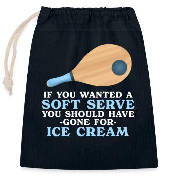 Wenn Du Soft Serve Wolltest, Hättest Du Eis Holen - Verschließbarer Geschenkbeutel aus Baumwolle (25x30cm) - Navy - Vorne