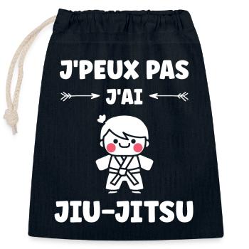 Jiu Jitsu - Verschließbarer Geschenkbeutel aus Baumwolle (25x30cm) - Navy - Vorne