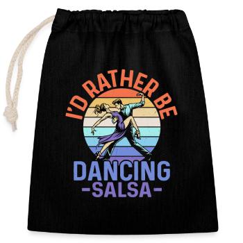 Je préfère danser la salsa salsa danse latin musi - Sac cadeau en coton avec cordon (25 x 30 cm) - noir - Devant