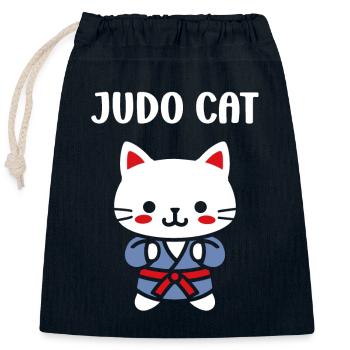 judo - Sac cadeau en coton avec cordon (25 x 30 cm) - bleu marine - Devant