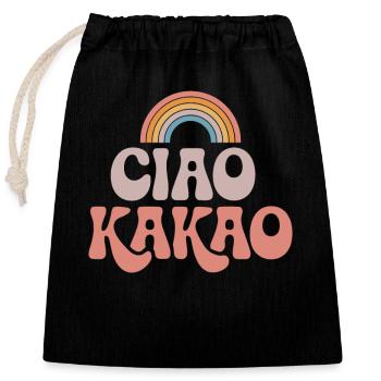 Ciao Cocoa - Closable cotton gift bag (25x30cm) - black - Front