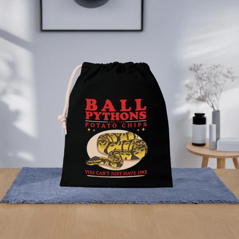 Roi Python Python Serpent Cadeaux Sac cadeau en coton avec cordon (25 x 30 cm)
