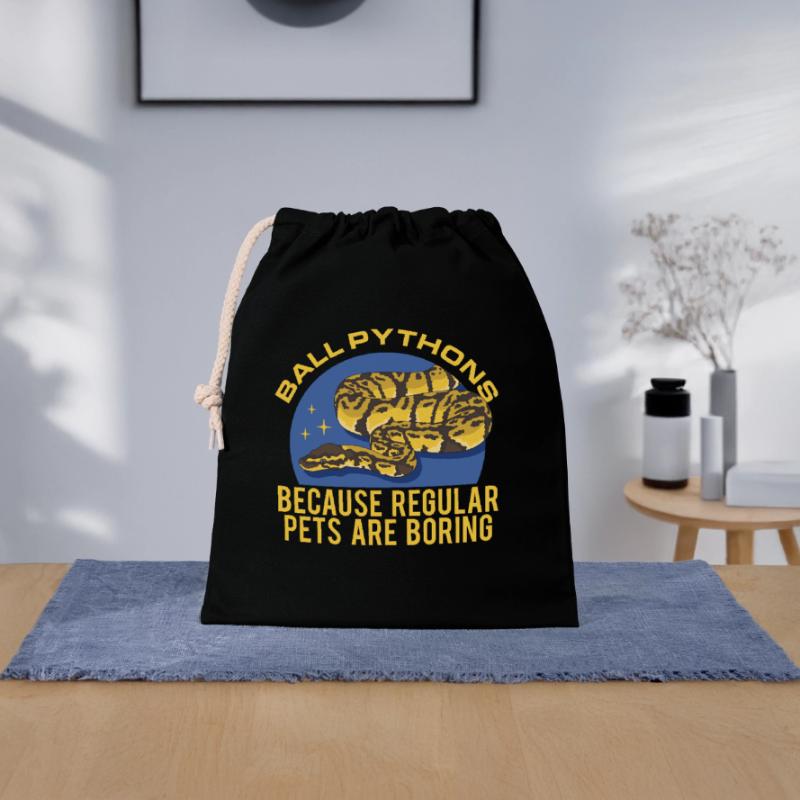 Königspython Schlangen Python Geschenk Verschließbarer Geschenkbeutel aus Baumwolle (25x30cm)