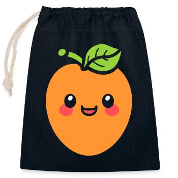 Papaya - Closable cotton gift bag (25x30cm) - navy - Front