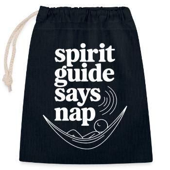 Voyage spirituel avec la sagesse intérieure et - Sac cadeau en coton avec cordon (25 x 30 cm) - bleu marine - Devant