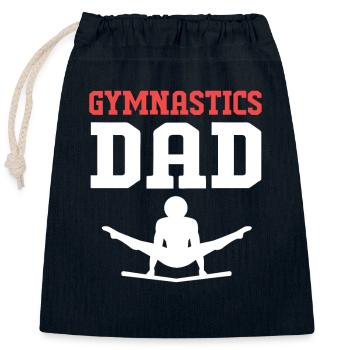 Gymnastics - Closable cotton gift bag (25x30cm) - navy - Front