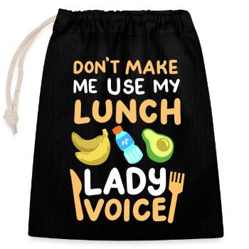 Mittagessen Schule Cafeteria Crew - Verschließbarer Geschenkbeutel aus Baumwolle (25x30cm) - Schwarz - Vorne