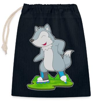 Wolf Inline skating Inline skates - Closable cotton gift bag (25x30cm) - navy - Front