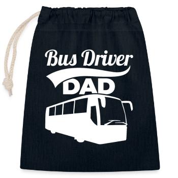 Chauffeur de bus Papa - Sac cadeau en coton avec cordon (25 x 30 cm) - bleu marine - Devant