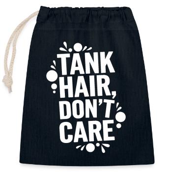Aquascaping Enthusiast Underwater Gardening - Closable cotton gift bag (25x30cm) - navy - Front