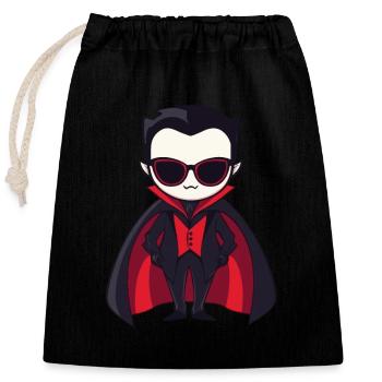 Vampir Halloween Cool - Verschließbarer Geschenkbeutel aus Baumwolle (25x30cm) - Schwarz - Vorne