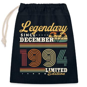 Legendary since December 1994 vintage birthday - Closable cotton gift bag (25x30cm) - navy - Front