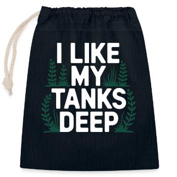 Aquascaping Enthusiast Underwater Gardening - Verschließbarer Geschenkbeutel aus Baumwolle (25x30cm) - Navy - Vorne
