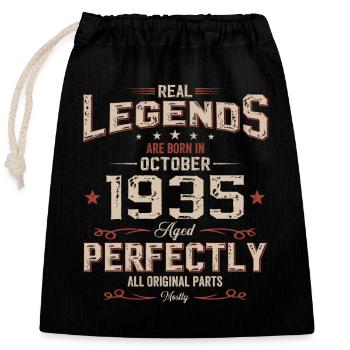 90e anniversaire Légende Octobre 1935 Tome 35 - Sac cadeau en coton avec cordon (25 x 30 cm) - noir - Devant