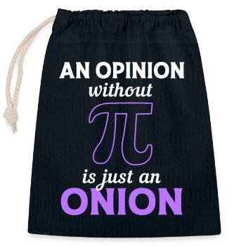 Onion - Closable cotton gift bag (25x30cm) - navy - Front