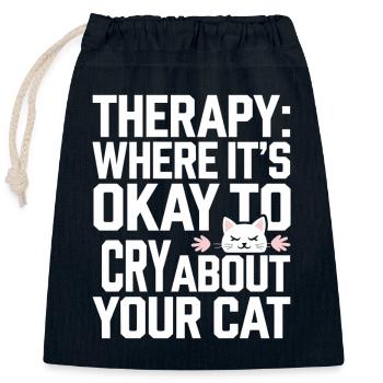 Défenseur de la santé mentale Thérapie Soutien émotionnel - Sac cadeau en coton avec cordon (25 x 30 cm) - bleu marine - Devant