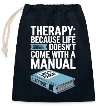 Défenseur de la santé mentale Thérapie Soutien émotionnel - Sac cadeau en coton avec cordon (25 x 30 cm) - bleu marine - Devant