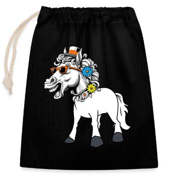 Horse Diva Star Horses Lady Starlet Gaul Rider - Closable cotton gift bag (25x30cm) - black - Front