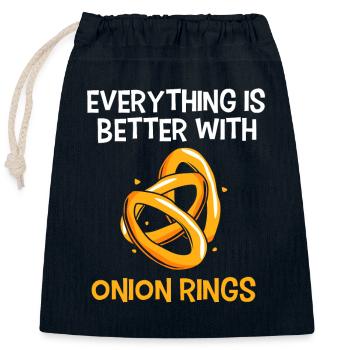 Onion - Closable cotton gift bag (25x30cm) - navy - Front