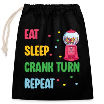Machine à chewing-gum Machine à chewing-gum - Sac cadeau en coton avec cordon (25 x 30 cm) - noir - Devant