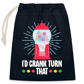 Machine à chewing-gum Machine à chewing-gum - Sac cadeau en coton avec cordon (25 x 30 cm) - bleu marine - Devant