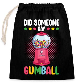 Machine à chewing-gum Machine à chewing-gum - Sac cadeau en coton avec cordon (25 x 30 cm) - noir - Devant